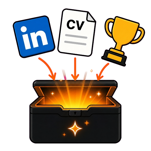 Your LinkedIn, CV, and wins flowing into sur9e